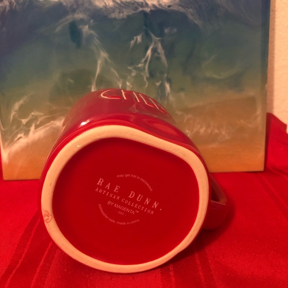 NWT Rae Dunn Red CHEER mug - Picture 3 of 4